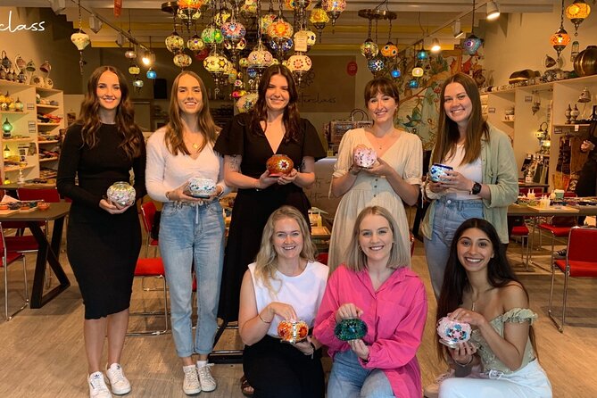 Mosaic Art Classes Sydney: Turkish Lamp Workshop - Turkish Lamp Workshop at 191 William St: the studio vibe and flow