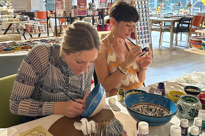 Paint and Sip Classes Sydney: Ceramic Plates & Bowls - The Wine Part: BYO, With a Glass Provided