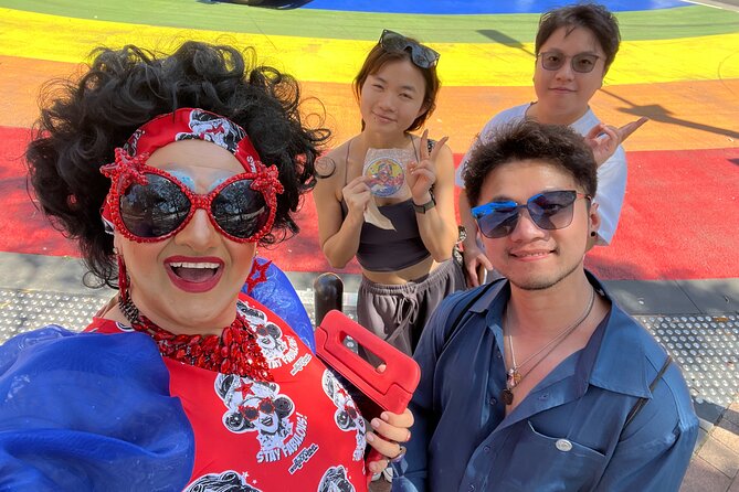 Private Drag Queen Walking Tour through Sydney's LGBT District - Ending at Taylor Square: the rainbow crossing photo moment