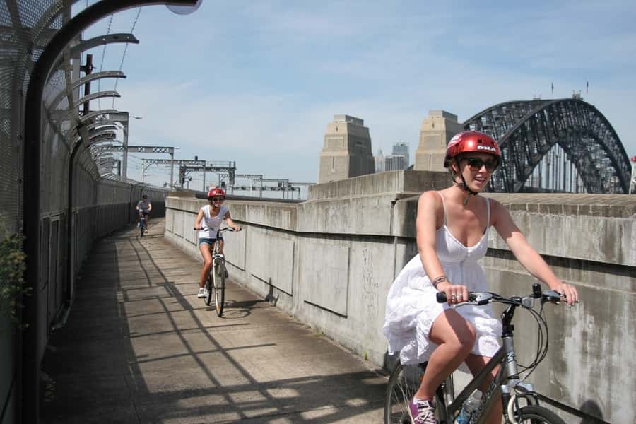 Scenic Sydney Harbour Bridge Bicycle Ride - Pedal Sydney Harbour Bridge start: The Rocks to the first wow view