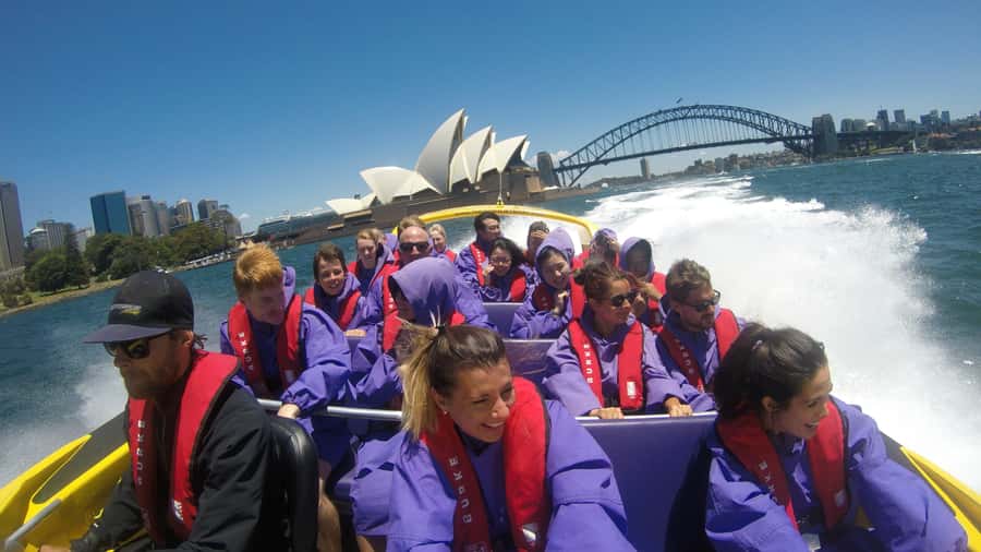 Sydney Harbour: 45-Minute Extreme Adrenaline Rush Ride - What You Get Onboard: Life Jacket, Poncho, Lockers, and Music
