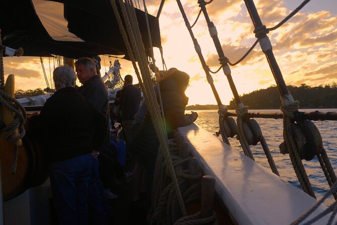 Sydney Harbour Tall Ship Twilight Dinner Cruise - Entering the Circular Quay harbor mood from Campbells Cove